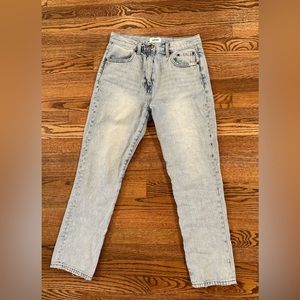 Light wash pistola straight leg high waisted jeans size 28